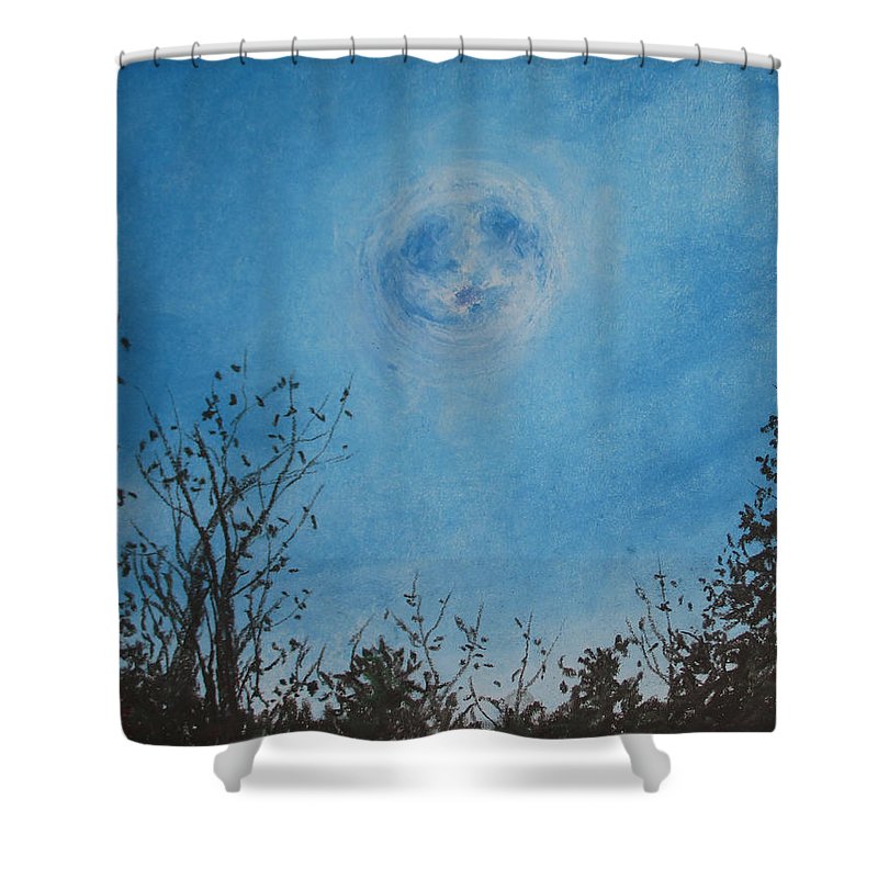 Moon on the Hill - Shower Curtain