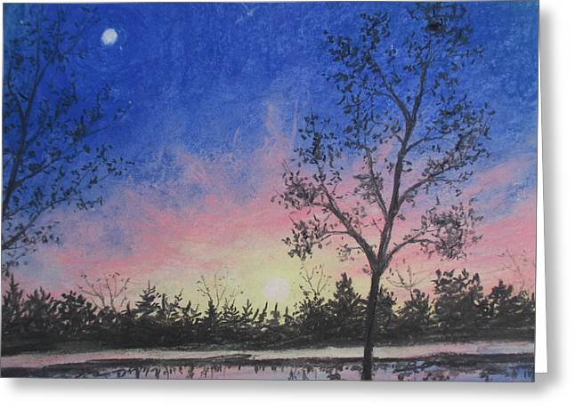 Night Day Light - Greeting Card