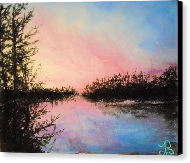 Night Streams in Sunset Dreams  - Canvas Print