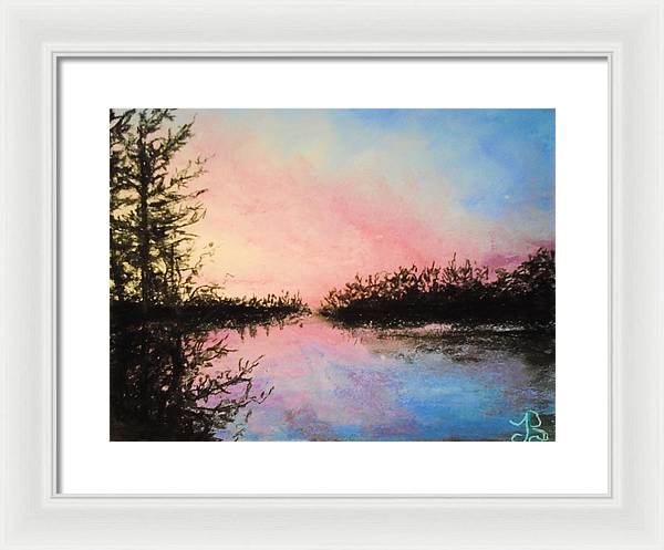 Night Streams in Sunset Dreams  - Framed Print