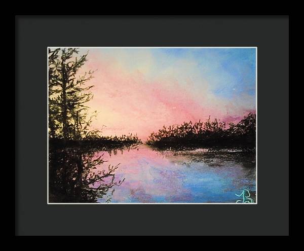 Night Streams in Sunset Dreams  - Framed Print