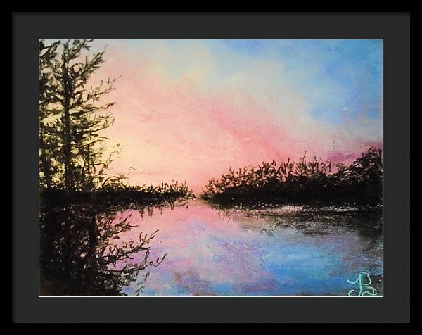 Night Streams in Sunset Dreams  - Framed Print