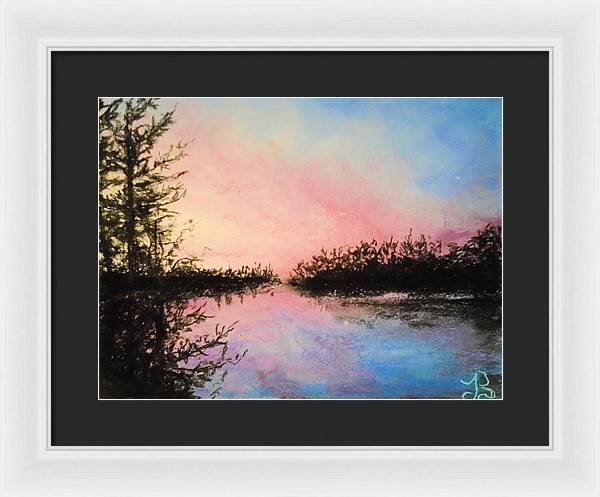 Night Streams in Sunset Dreams  - Framed Print