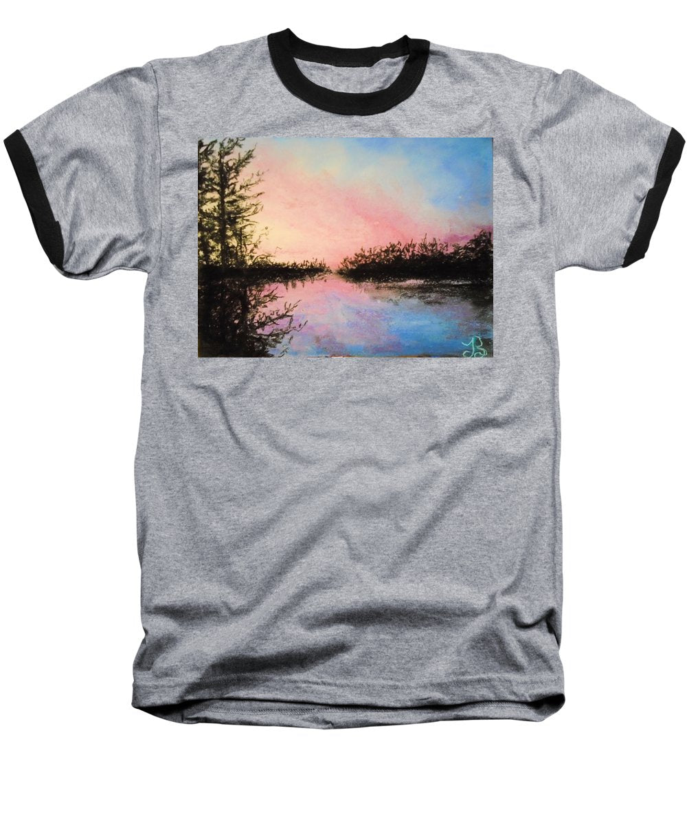 Night Streams in Sunset Dreams  - Baseball T-Shirt