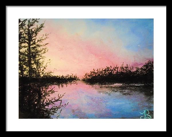 Night Streams in Sunset Dreams  - Framed Print