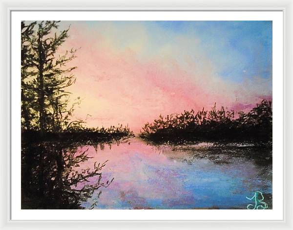 Night Streams in Sunset Dreams  - Framed Print