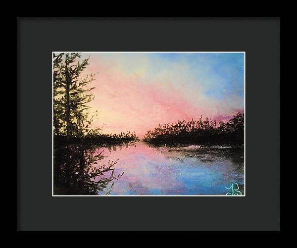 Night Streams in Sunset Dreams  - Framed Print