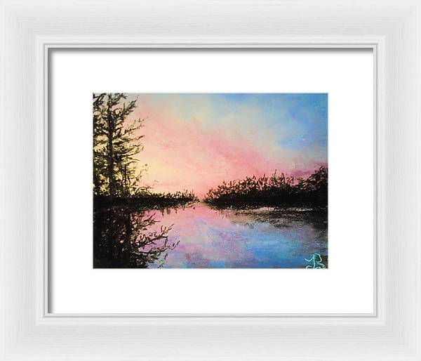 Night Streams in Sunset Dreams  - Framed Print