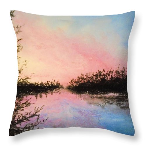 Night Streams in Sunset Dreams  - Throw Pillow
