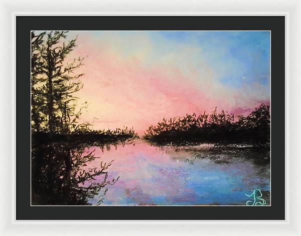 Night Streams in Sunset Dreams  - Framed Print