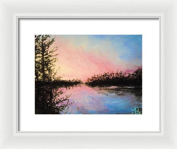 Night Streams in Sunset Dreams  - Framed Print