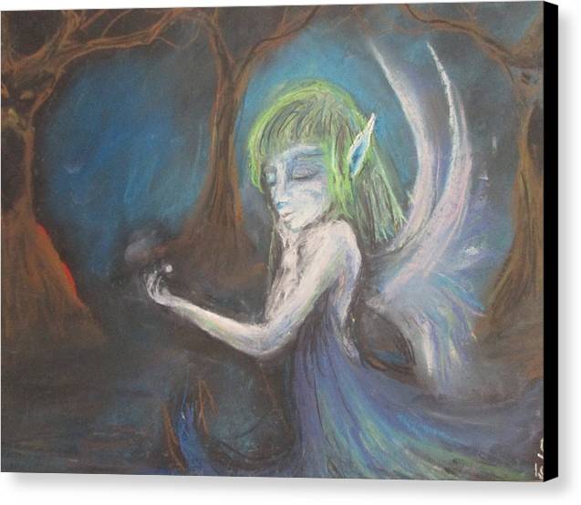 Poet and her Soul Speaking Paintings ~ prints, originals and more  In the forest of the night One goes with insight Alone walk in the woods Twinkling with a heart full of goods  Original Artwork and Poetry of Artist Jen Shearer  This is a original soft pastel painting printed on product.