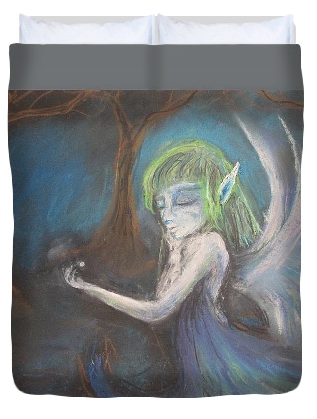 Poet and her Soul Speaking Paintings ~ prints, originals and more  In the forest of the night One goes with insight Alone walk in the woods Twinkling with a heart full of goods  Original Artwork and Poetry of Artist Jen Shearer  This is a original soft pastel painting printed on product.