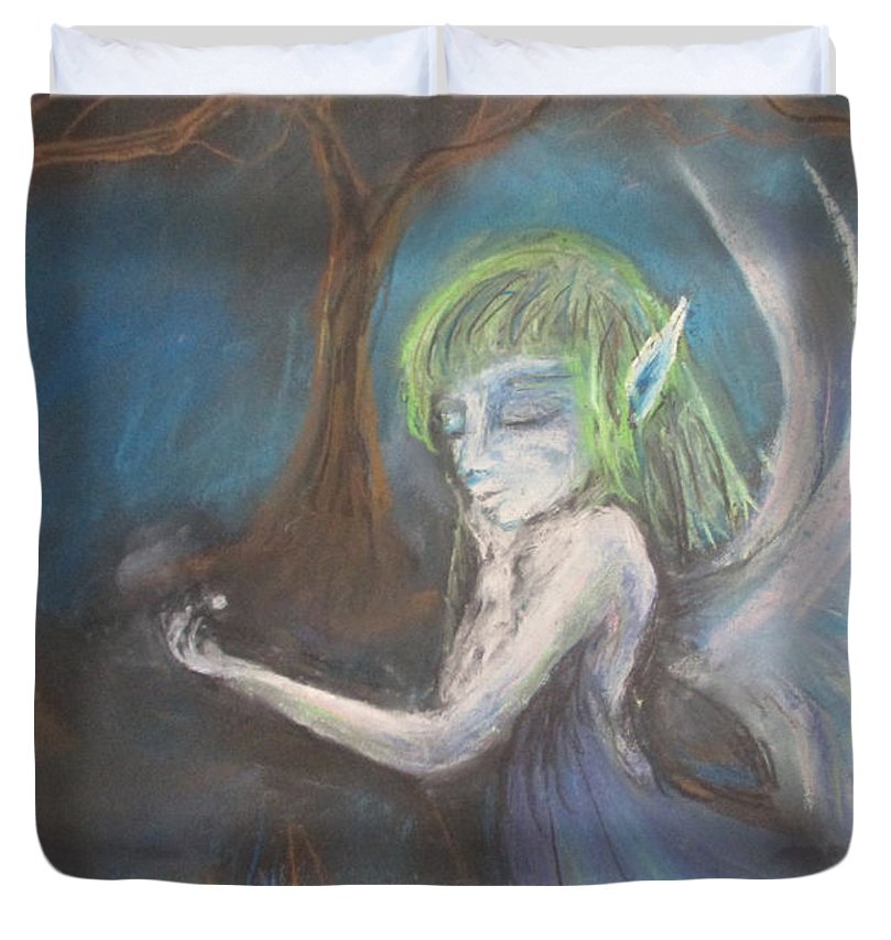 Poet and her Soul Speaking Paintings ~ prints, originals and more  In the forest of the night One goes with insight Alone walk in the woods Twinkling with a heart full of goods  Original Artwork and Poetry of Artist Jen Shearer  This is a original soft pastel painting printed on product.