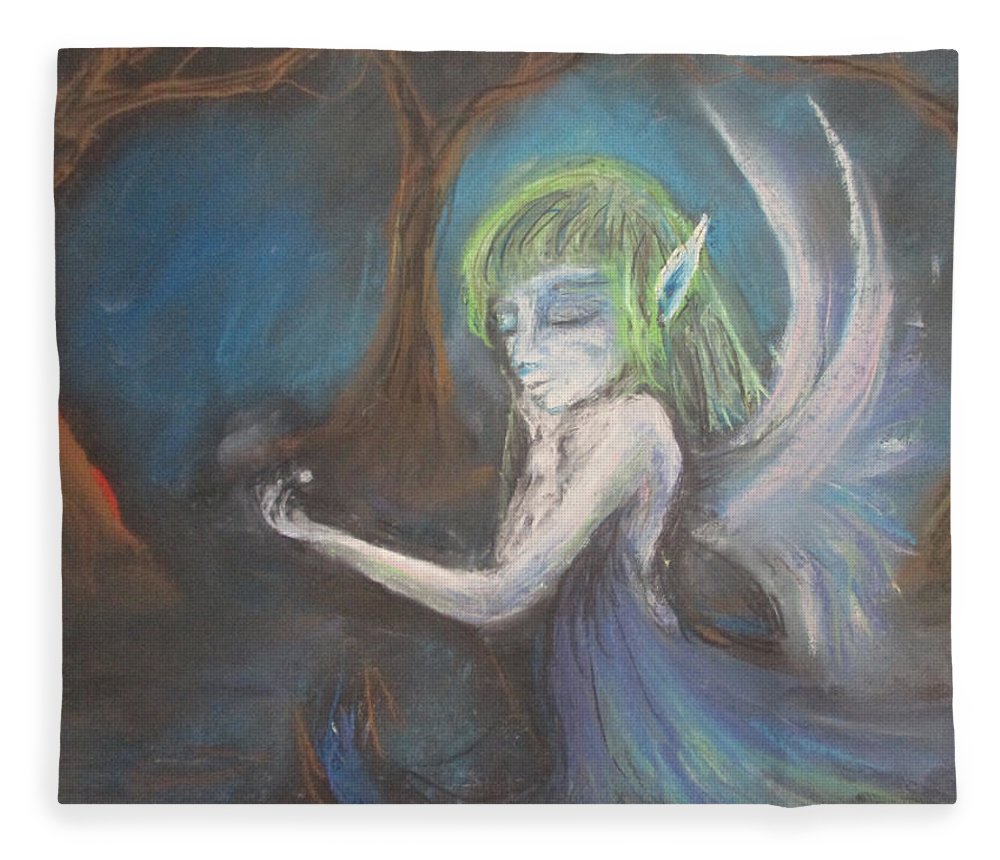 Poet and her Soul Speaking Paintings ~ prints, originals and more  In the forest of the night One goes with insight Alone walk in the woods Twinkling with a heart full of goods  Original Artwork and Poetry of Artist Jen Shearer  This is a original soft pastel painting printed on product.