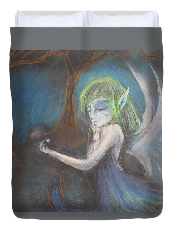 Poet and her Soul Speaking Paintings ~ prints, originals and more  In the forest of the night One goes with insight Alone walk in the woods Twinkling with a heart full of goods  Original Artwork and Poetry of Artist Jen Shearer  This is a original soft pastel painting printed on product.