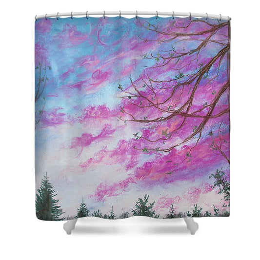 Over the Clouds - Shower Curtain