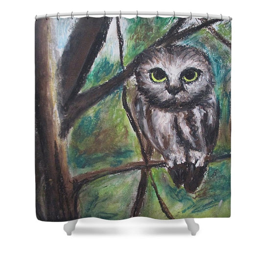 Owl Night - Shower Curtain
