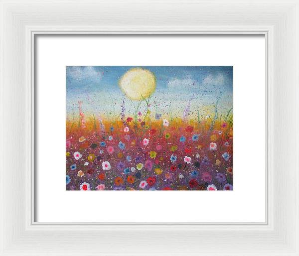 Poet and her Soul Speaking Paintings ~ prints, originals and more  A nature thing A colour flower ring Love and petal In the open meadow Growing a daylight fling  Original Artwork and Poetry of Artist Jen Shearer  This is a original painting printed on product.