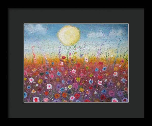 Poet and her Soul Speaking Paintings ~ prints, originals and more  A nature thing A colour flower ring Love and petal In the open meadow Growing a daylight fling  Original Artwork and Poetry of Artist Jen Shearer  This is a original painting printed on product.