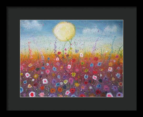 Poet and her Soul Speaking Paintings ~ prints, originals and more  A nature thing A colour flower ring Love and petal In the open meadow Growing a daylight fling  Original Artwork and Poetry of Artist Jen Shearer  This is a original painting printed on product.