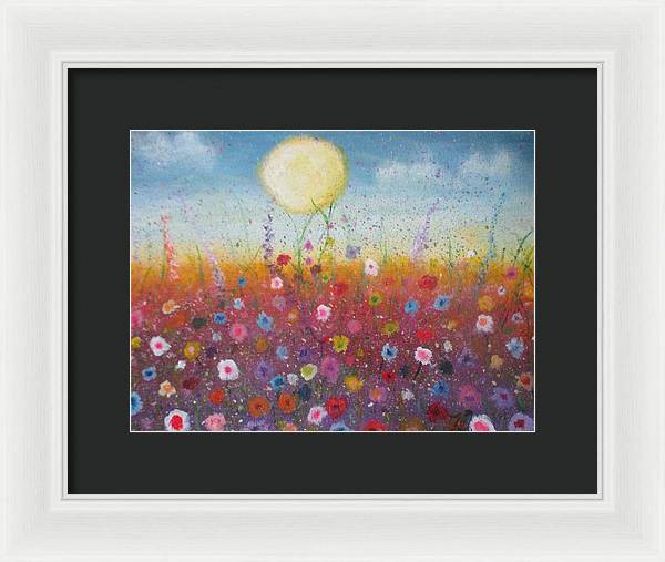 Poet and her Soul Speaking Paintings ~ prints, originals and more  A nature thing A colour flower ring Love and petal In the open meadow Growing a daylight fling  Original Artwork and Poetry of Artist Jen Shearer  This is a original painting printed on product.