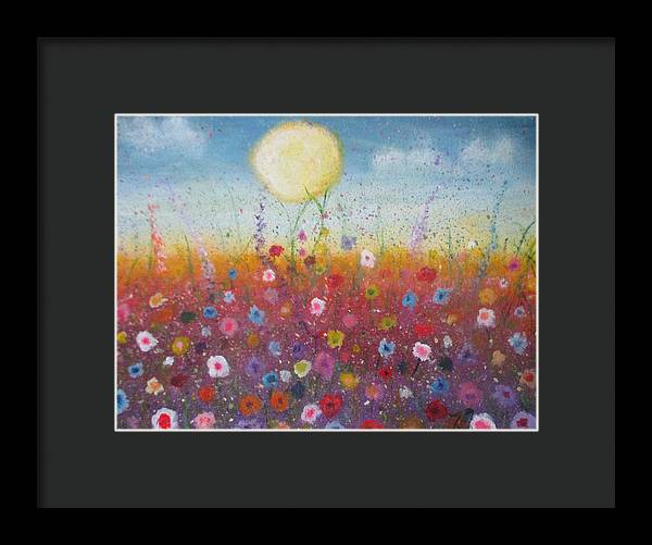 Poet and her Soul Speaking Paintings ~ prints, originals and more  A nature thing A colour flower ring Love and petal In the open meadow Growing a daylight fling  Original Artwork and Poetry of Artist Jen Shearer  This is a original painting printed on product.