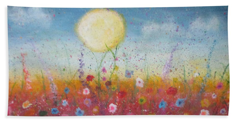 Poet and her Soul Speaking Paintings ~ prints, originals and more  A nature thing A colour flower ring Love and petal In the open meadow Growing a daylight fling  Original Artwork and Poetry of Artist Jen Shearer  This is a original painting printed on product.