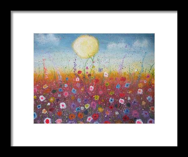 Poet and her Soul Speaking Paintings ~ prints, originals and more  A nature thing A colour flower ring Love and petal In the open meadow Growing a daylight fling  Original Artwork and Poetry of Artist Jen Shearer  This is a original painting printed on product.