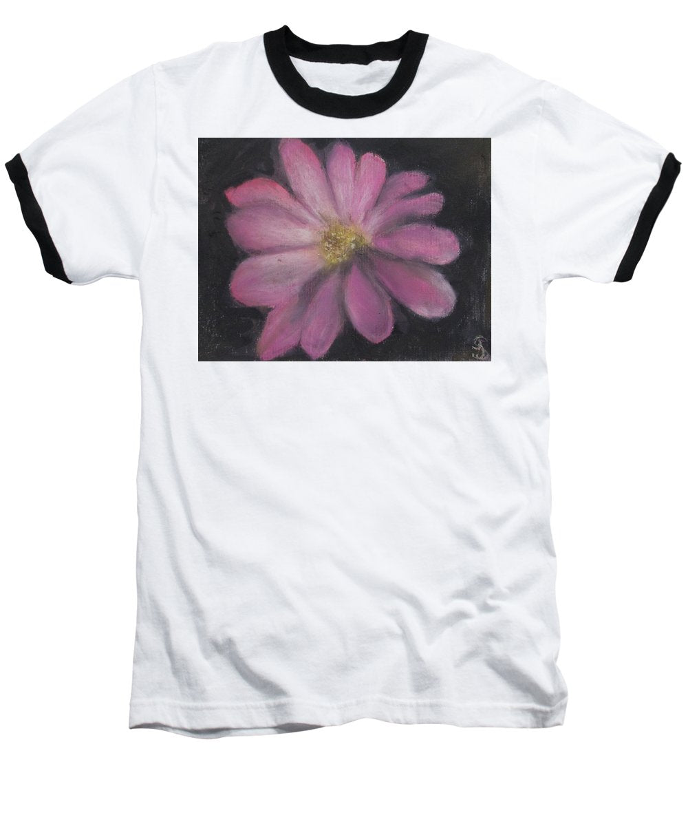 Pink Flower - Baseball T-Shirt