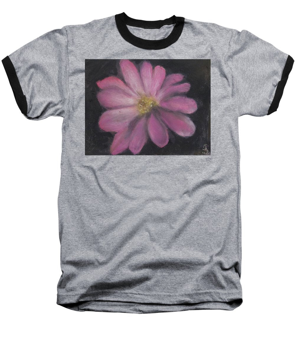 Pink Flower - Baseball T-Shirt