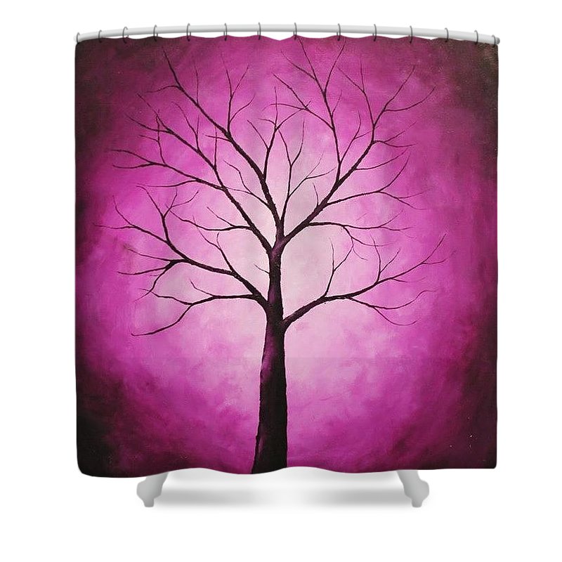 Pink Tree - Shower Curtain