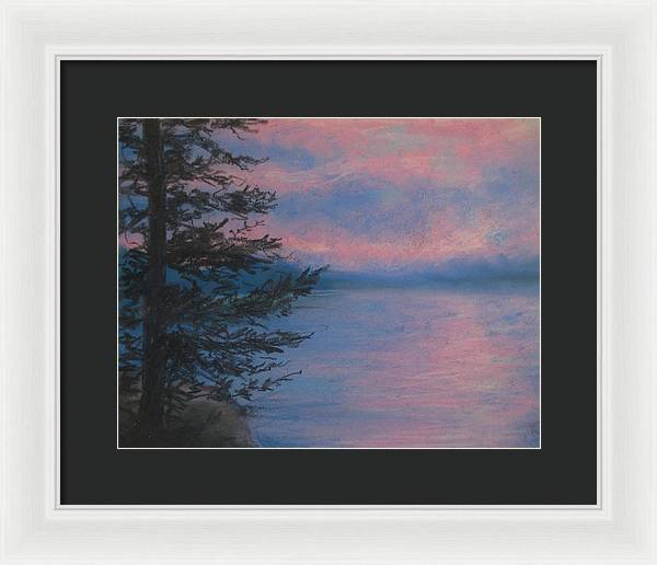 Rosey Sky Light - Framed Print