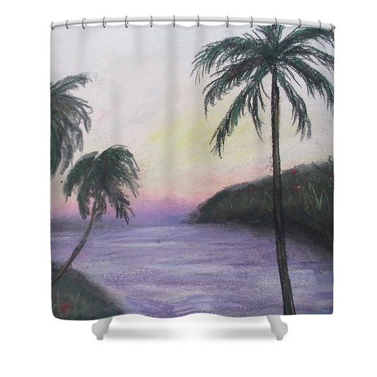 Setting Palm Trees - Shower Curtain