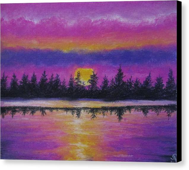 Setting Sea Sun - Canvas Print