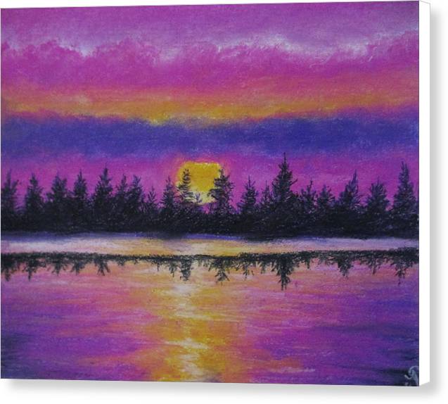 Setting Sea Sun - Canvas Print