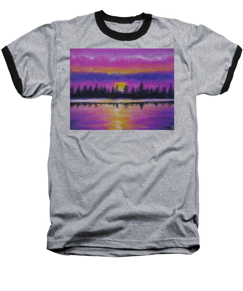 Setting Sea Sun - Baseball T-Shirt