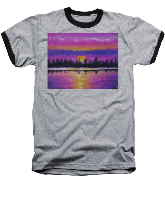 Setting Sea Sun - Baseball T-Shirt