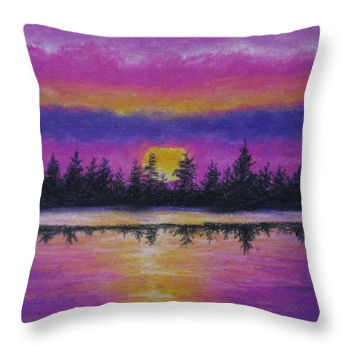 Setting Sea Sun - Throw Pillow