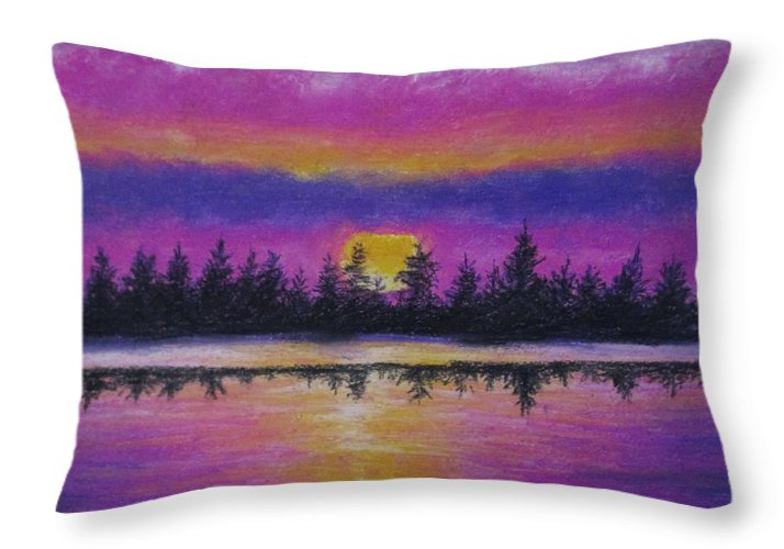 Setting Sea Sun - Throw Pillow