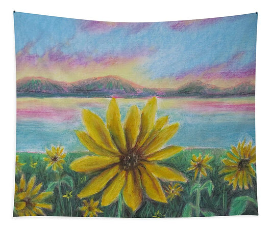Setting Sunflower - Tapestry