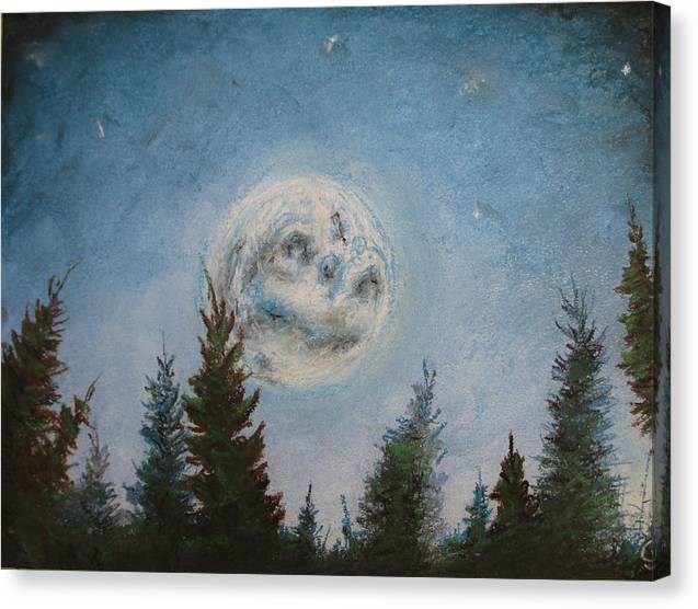 Shiny Moon Sun - Canvas Print