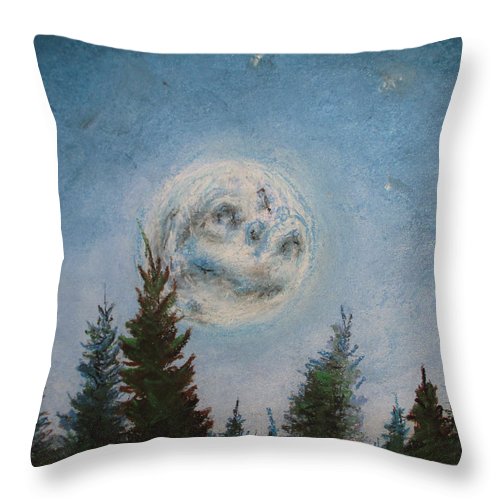 Shiny Moon Sun - Throw Pillow