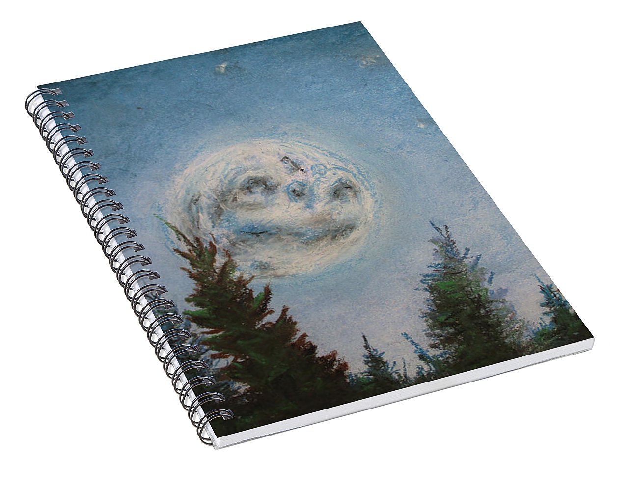 Shiny Moon Sun - Spiral Notebook