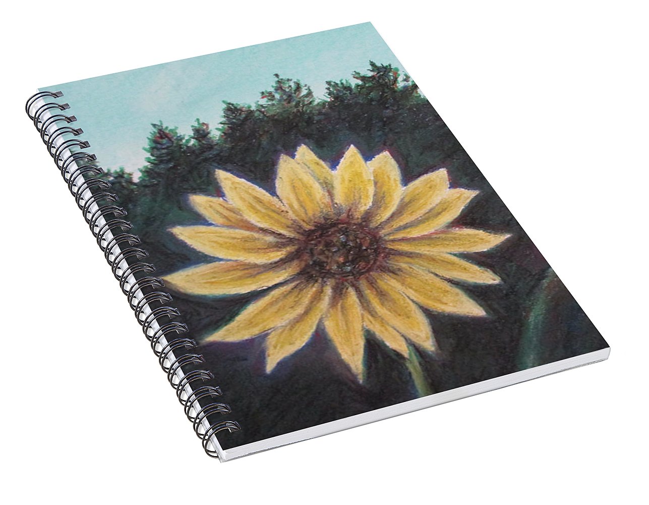 Spinning Flower Sun - Spiral Notebook