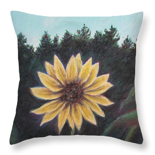 Spinning Flower Sun - Throw Pillow