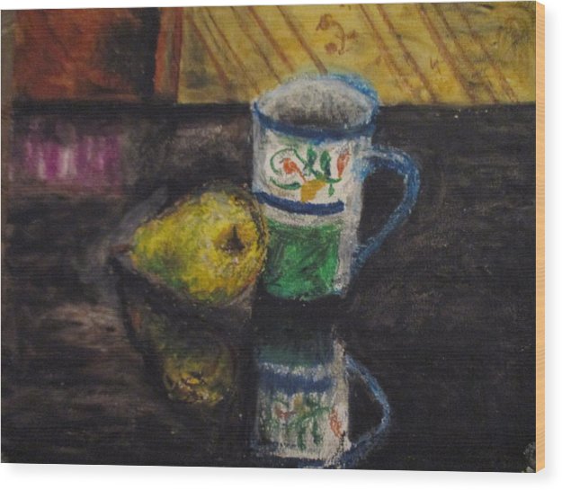 Still Life Pared Cup - Wood Print