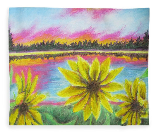 Poet and her Soul Speaking Paintings ~ prints, originals and more  When it is dark and no one is around I think of sunflowers Coming out of the ground It is an obsession Like a beat of a procession A sunflower spiraling motion  Original Artwork and Poetry of Artist Jen Shearer   This is a original painting printed on merchandise.