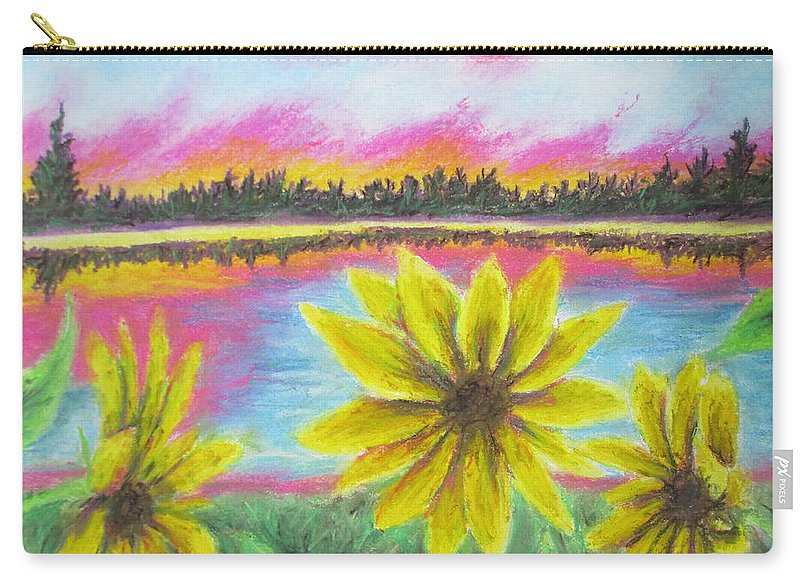 Poet and her Soul Speaking Paintings ~ prints, originals and more  When it is dark and no one is around I think of sunflowers Coming out of the ground It is an obsession Like a beat of a procession A sunflower spiraling motion  Original Artwork and Poetry of Artist Jen Shearer   This is a original painting printed on merchandise.