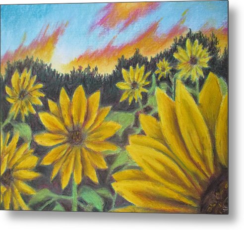 Sunflower Hue - Metal Print